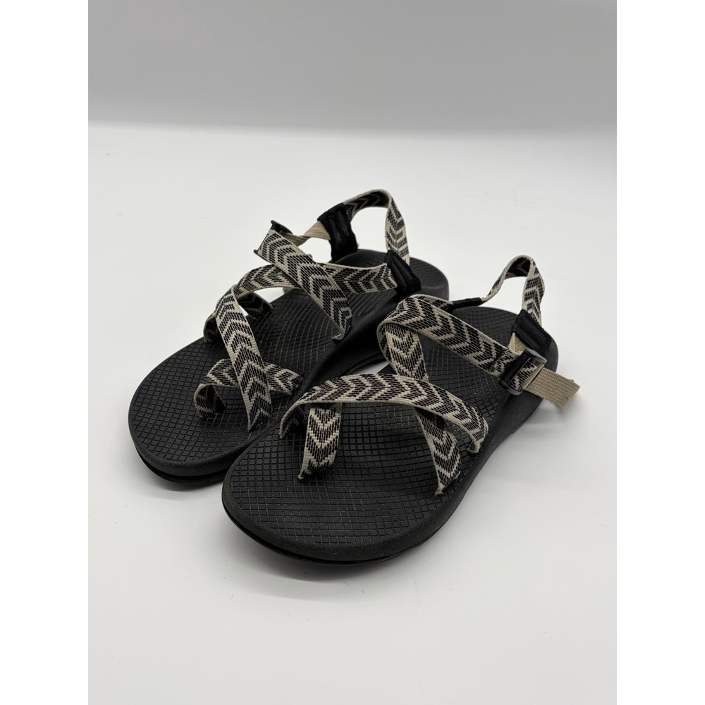 Chaco Z Cloud 2 Womens Sandals Size 9 Black Chevron Double Strap Toe Loop
